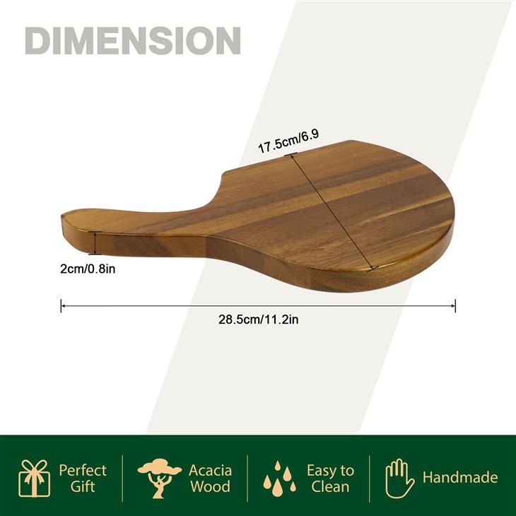 Acacia Wood Cheese Board With Handle (2)