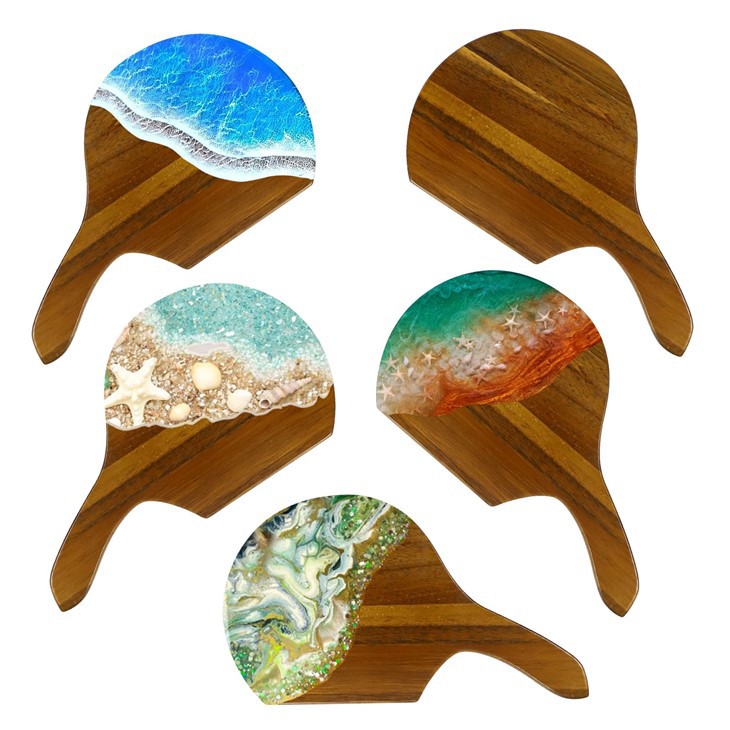 Acacia Wood Cheese Board With Handle (1)