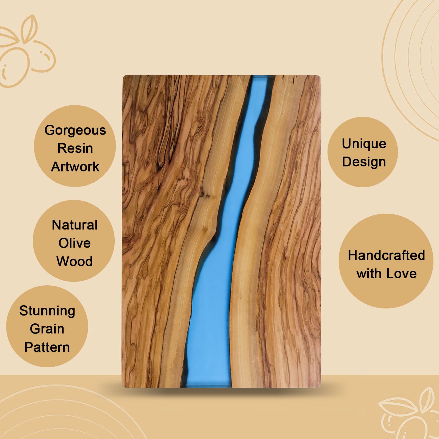 Olive Wood Resin Charcuterie Board 3 Olive Wood Resin Charcuterie Board 3
